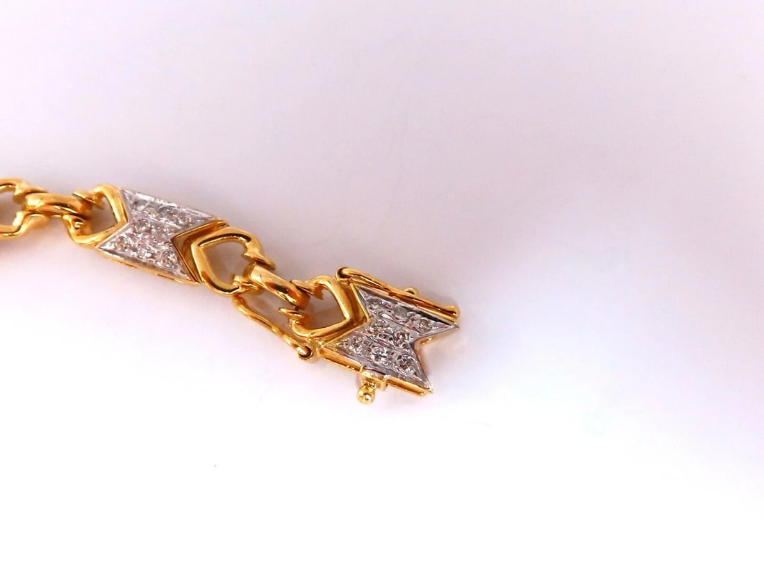 1.10ct Round Diamonds Greek Iconic Linked Bracelet 14kt gold** - 6