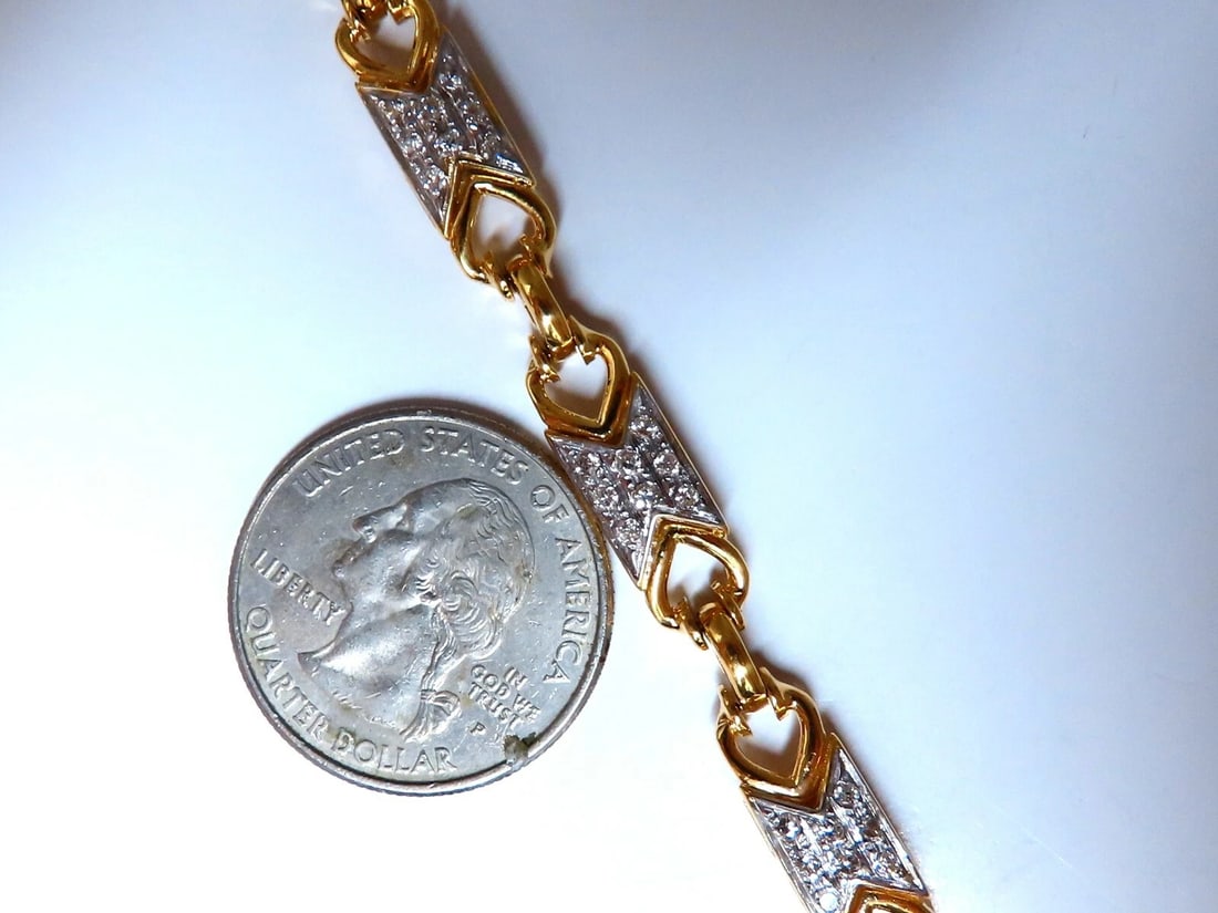 1.10ct Round Diamonds Greek Iconic Linked Bracelet 14kt gold** - 9
