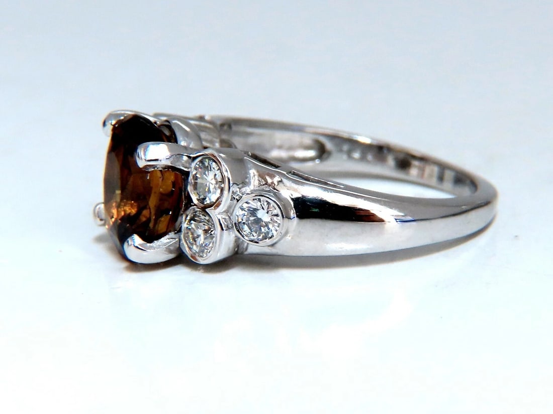 GIA Certified 4.75ct Natural No Heat Orange Brown Sapphire Diamond Ring 14kt** - 3