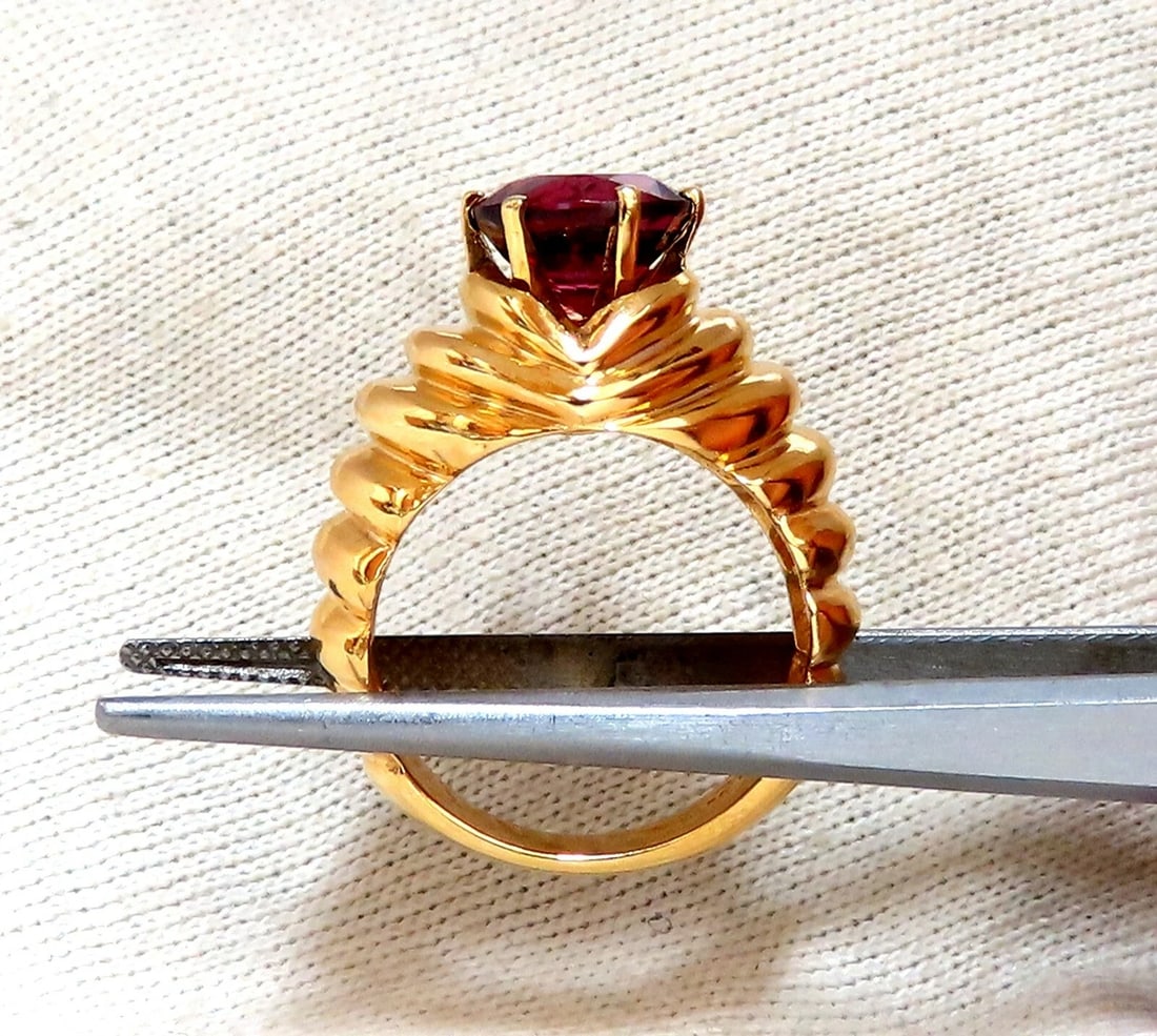 2.02ct Natural Tourmaline Solitaire Ring 14kt Eagle Wing Wrap** - 4