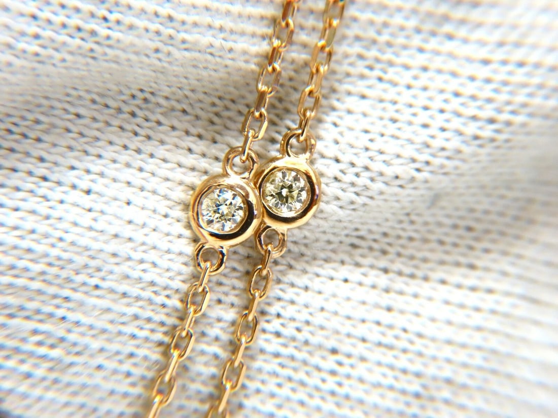 .34ct Natural Fancy color Heart Diamond Necklace 14 Karat ** - 3