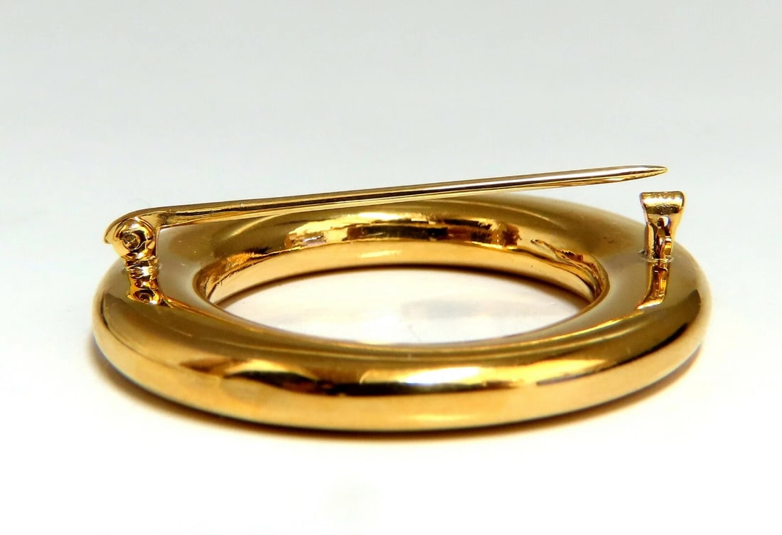 High Shine Circular Gold Pin 14 Karat** - 3