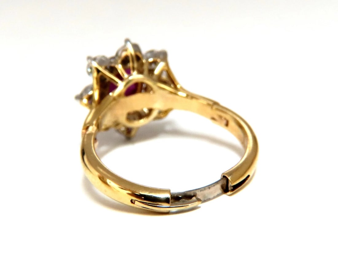 GIA Certified 3.20ct No Heat Red Natural Ruby Diamonds ring 14 Karat *v - 5