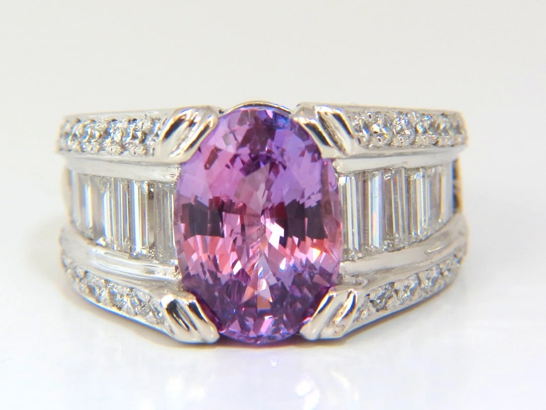 GIA 8.50ct natural no heat sapphire diamond ring 14kt. unheated purple pink *v (1 of 11)
