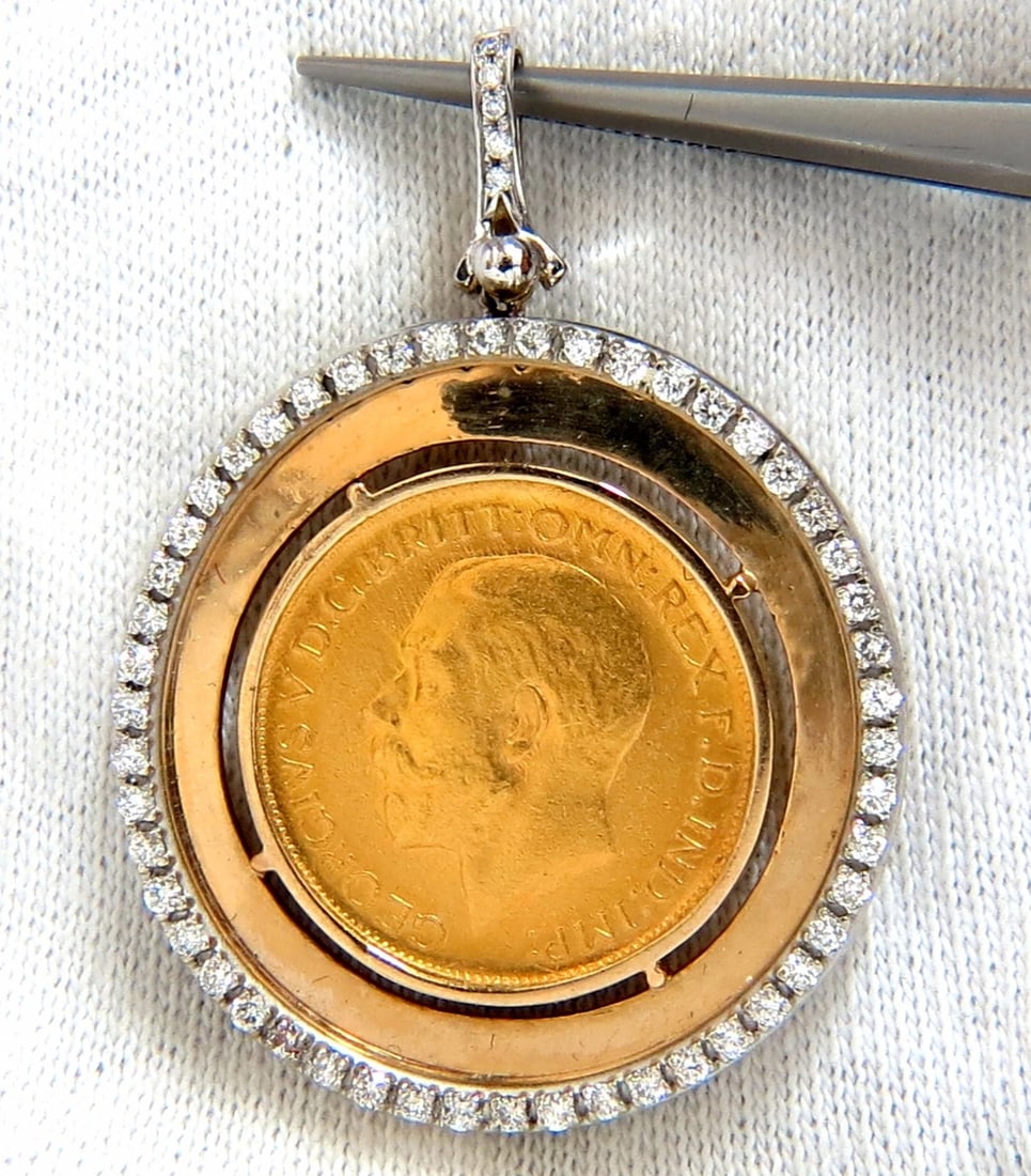1911 British Georgivs V. D.G Britt OMN Rex FD IND IMP Pendant 22Kt 14Kt+**: Title: 1911 British Georgivs V. D.G Britt OMN Rex FD IND IMP Pendant 22Kt 14Kt+** Description: MAGNIFICENT JEWELS 1911 British Georgivs V. D.G Britt OMN Rex FD IND IMP Famed Gold Coin Coin Acid tested