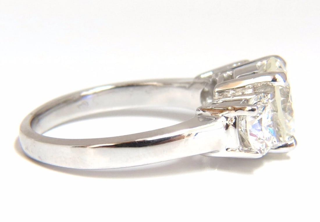 GIA CERTIFIED 4.41CT NATURAL ROUND BRILLIANT DIAMOND RING CLASSIC THREE *v - 4