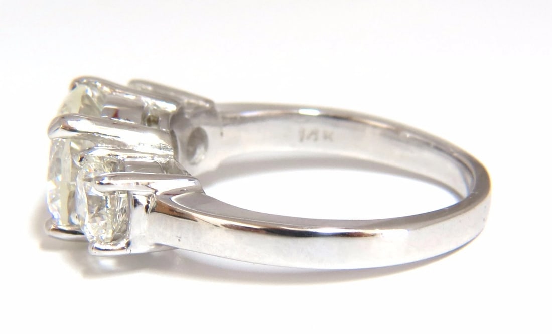 GIA CERTIFIED 4.41CT NATURAL ROUND BRILLIANT DIAMOND RING CLASSIC THREE *v - 5
