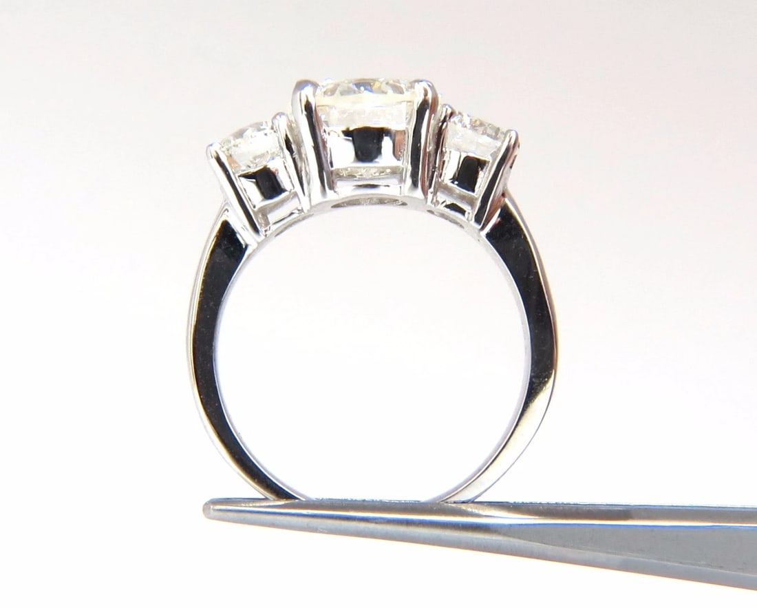 GIA CERTIFIED 4.41CT NATURAL ROUND BRILLIANT DIAMOND RING CLASSIC THREE *v - 6