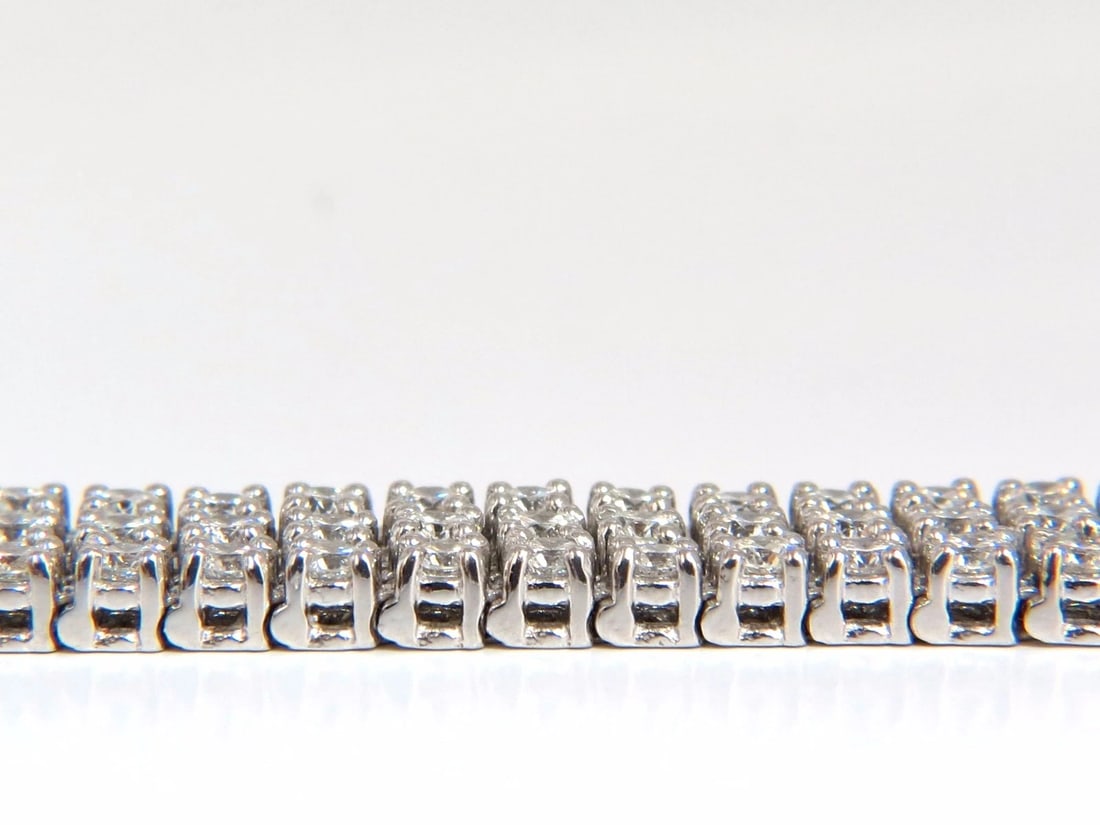 Natural Diamond Tennis Bracelet 12.32ct. G/Vs 14kt Three Rows 7 inch Brilliant** - 6