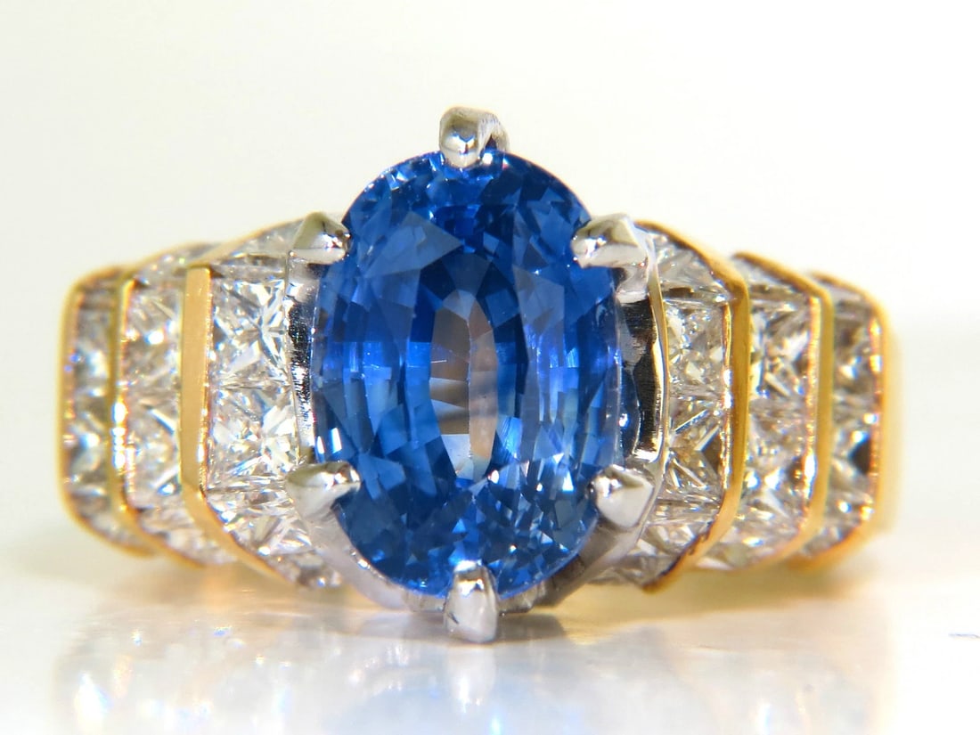 GIA 8.89CT NATURAL FINE SAPPHIRE DIAMOND RING CORNFLOWER CLASSIC 14KT *v (1 of 13)