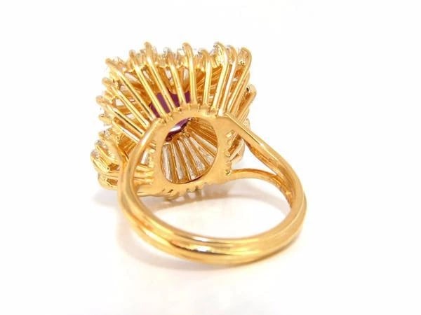 GIA Certified 5.08ct. Natural Ruby Diamonds ring 18kt Ballerina Prime *v - 4