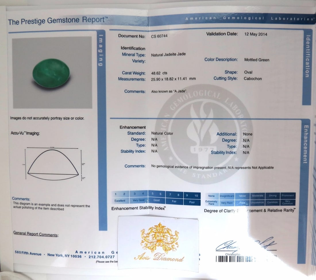 AGL Certified 48.62ct Natural Jade diamond necklace** - 10