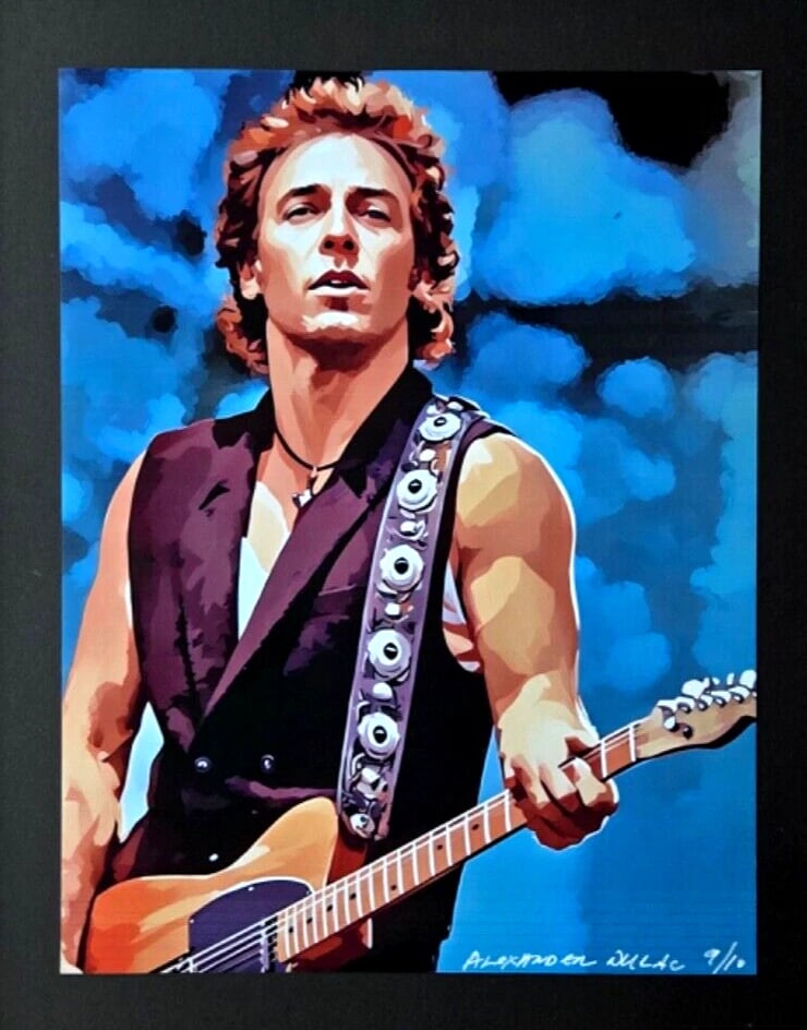 ALEXANDER DULAC | BRUCE SPRINGSTEEN Hand Signed Authentic Print Edof 10 COA+ - 2