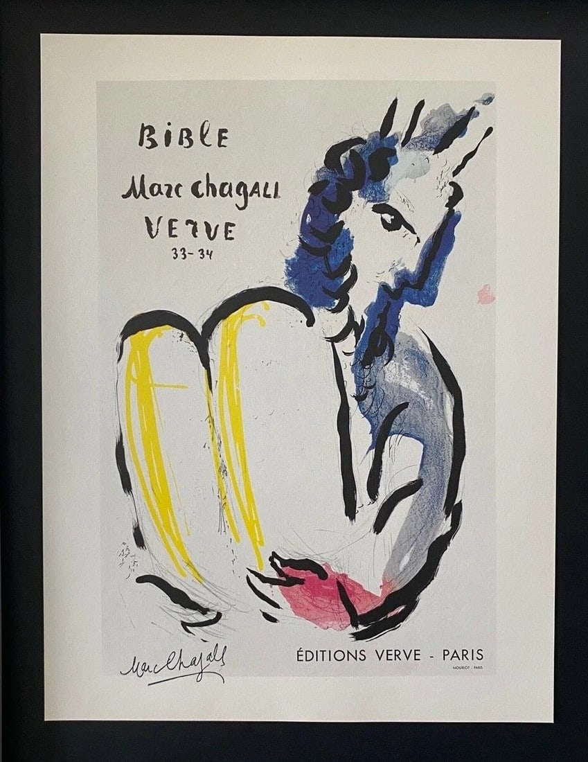 MARC CHAGALL | ORIGINAL VINTAGE 1975 | SIGNED PRINT | FREE FRAMING - 2