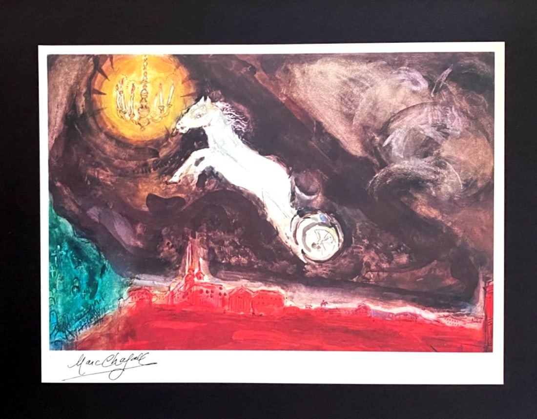 MARC CHAGALL | ORIGINAL VINTAGE 1975 PRINT | SIGNED FRAMED Ready to Hang - 2