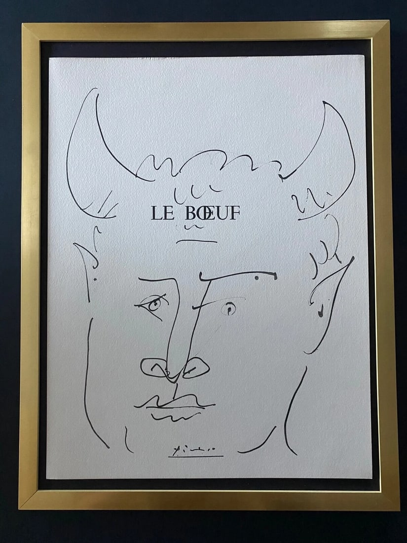 Pablo Picasso Original 1957 Lithograph | Signed | Framed | Ready to Display: This is an Awesome 1957 Pablo Picasso Original Lithograph with Facsimile Signature From " En Marge du Buffon" Portfolio. Mounted and Framed. Lithograph is 14 3/4 x 11 1/4 inches. Frame covers an area 