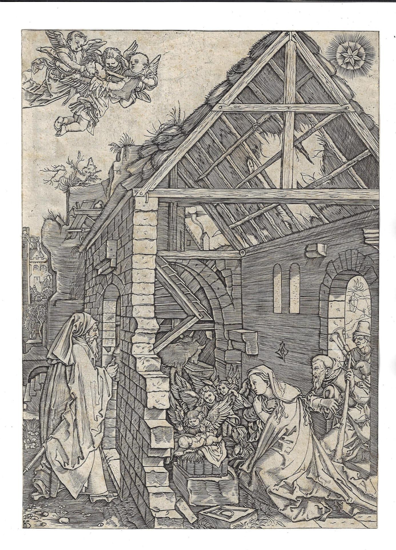 16th C Riamondi Engraving Albrecht Durer The Nativity: Title: 16th C Riamondi Engraving Albrecht Durer The Nativity Additional Info: "The Nativity" after Albrecht Durer (1471-1528) by Marcantonio Raimondi (1480-1534) from the series "The Life of the Virgi