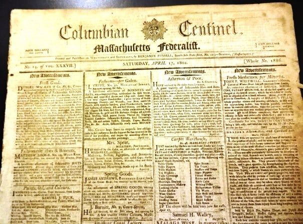 1802 Boston Federalist Newpaper Thomas Jefferson Act - 5
