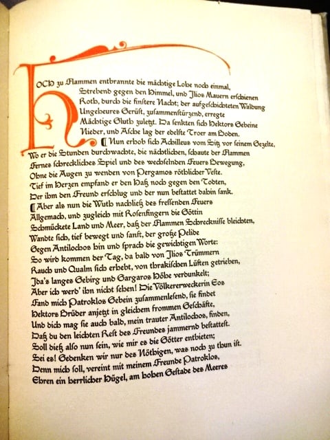 1922 Limited Edition Achilleis by Goethe: Title: 1922 Limited Edition Achilleis by Goethe Additional Info: Beautiful limited edition of Achilleis by Johann Wolfgang Goethe, printed by Serpentis press at Berlin 1922, The printing done by hand 
