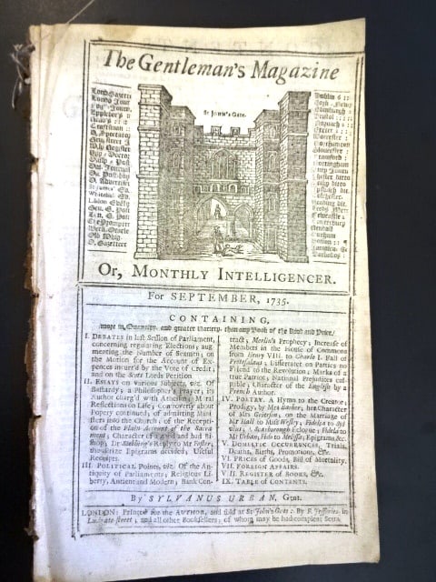 1735 Gentlemans Magazine English Politics (1 of 3)