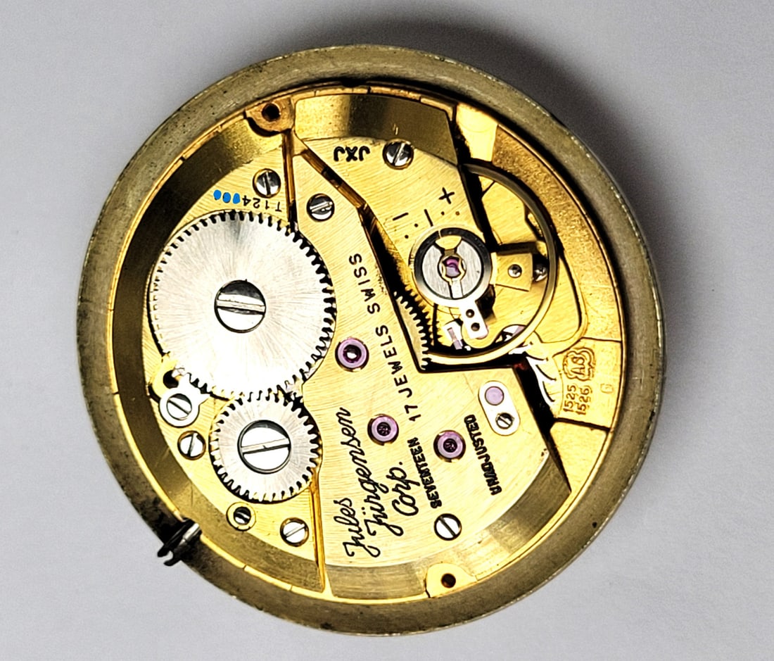 Vintage 18k JULES JURGENSEN Winding Watch 57827 c.1960s EXLNT - 10