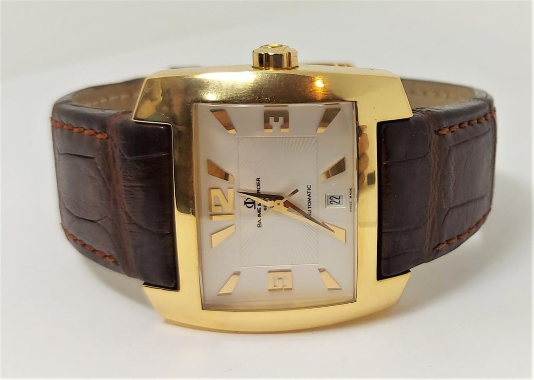 Solid 18k Mens BAUME & MERCIER Geneve Automatic Watch 65395* EXLNT Condition - 4