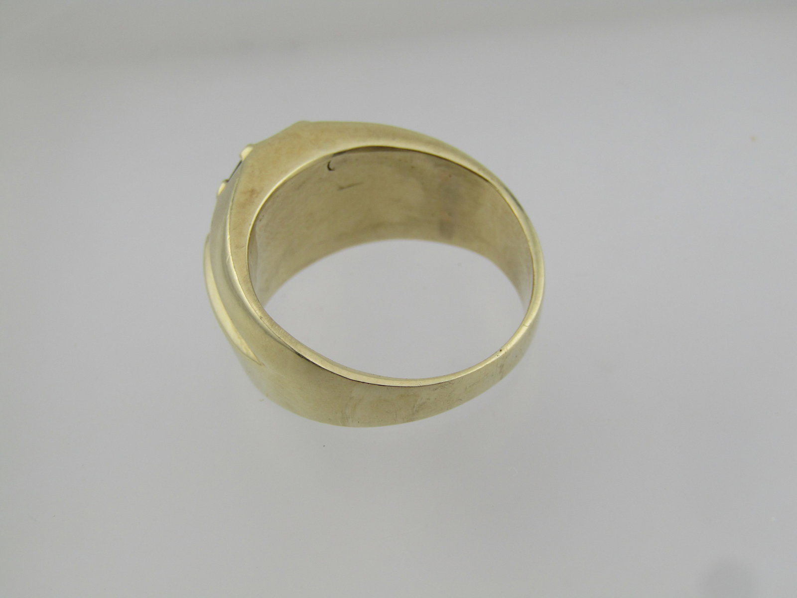 Vintage 14kt Blue Sapphire/Diamond Ring, Men's Unisex, Sz. 7.5, 1970's-1980's, Signed - 6