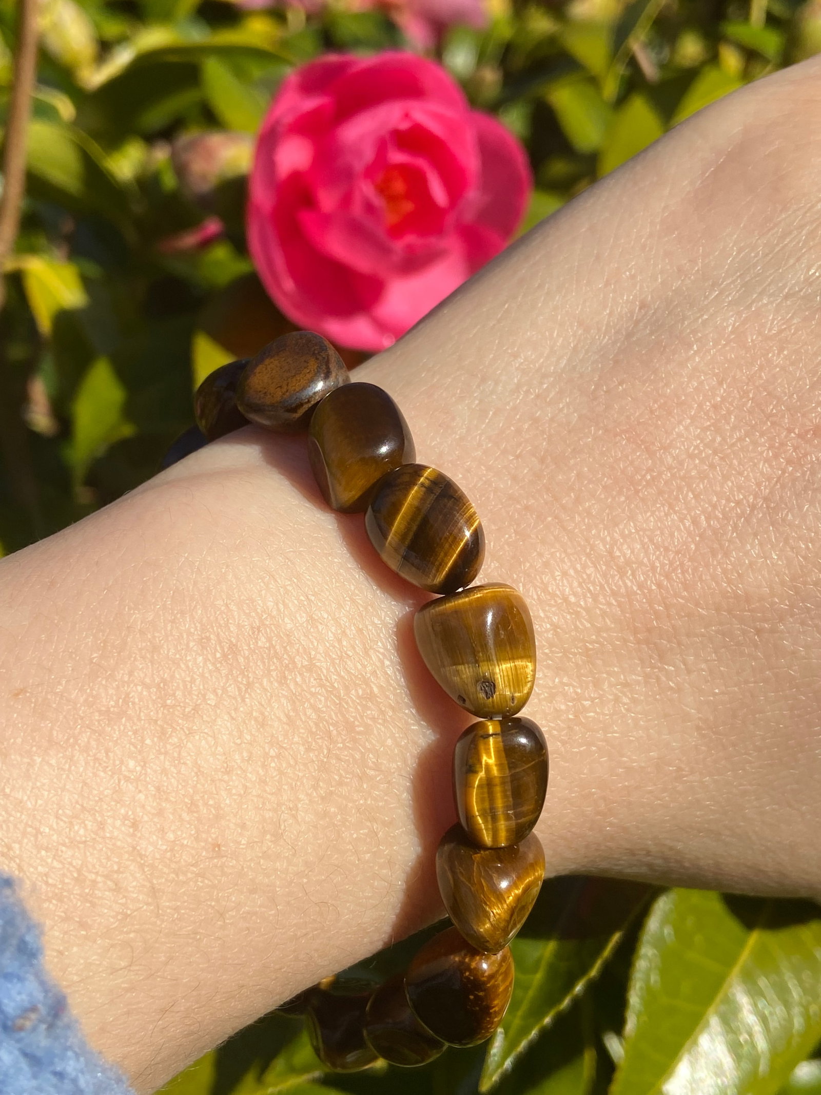 Vintage Natural Tiger’s Eye Beaded Bracelet - 5