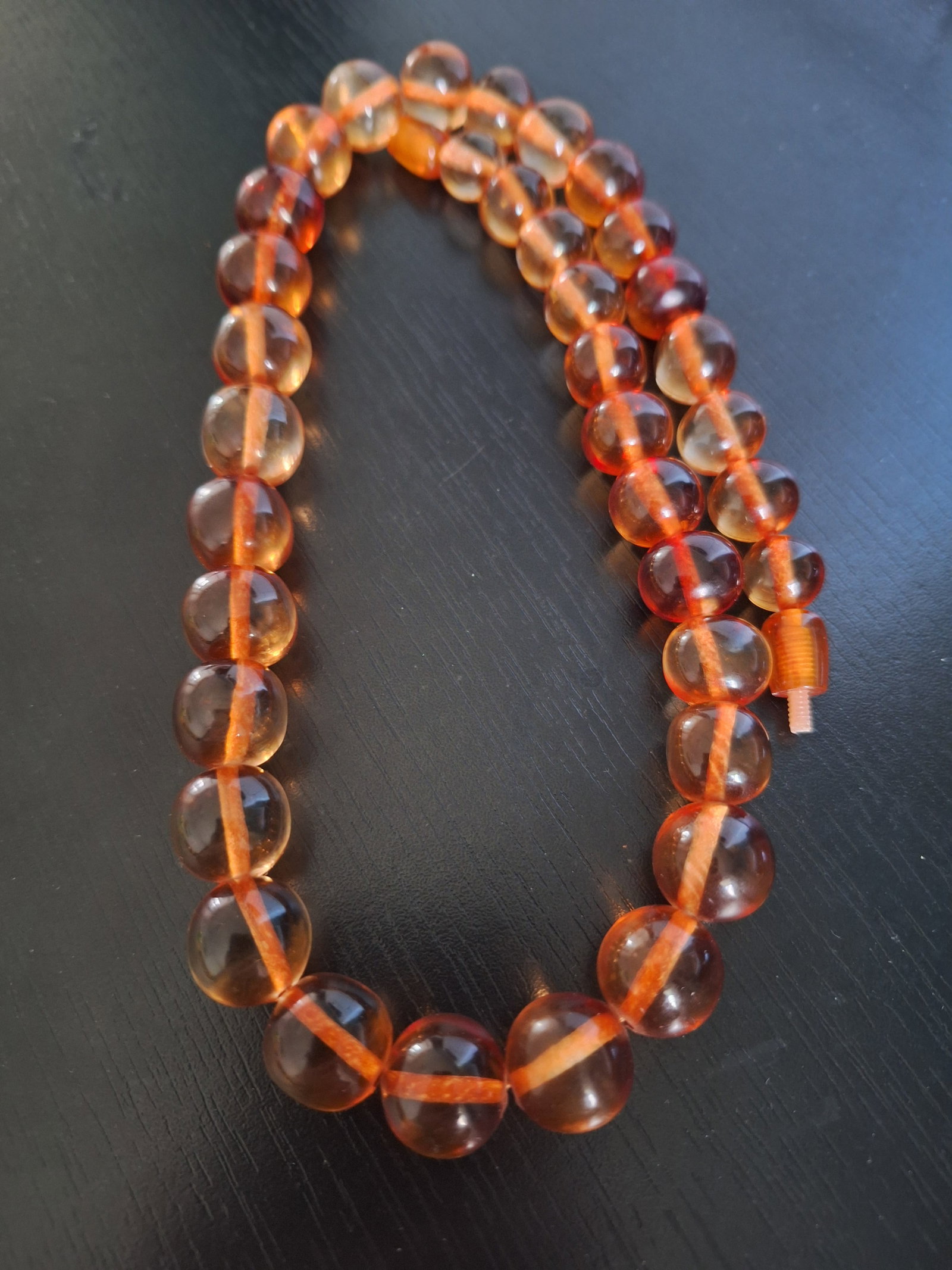 Vintage Art Deco Beautiful Color Bakelite Necklace - 4