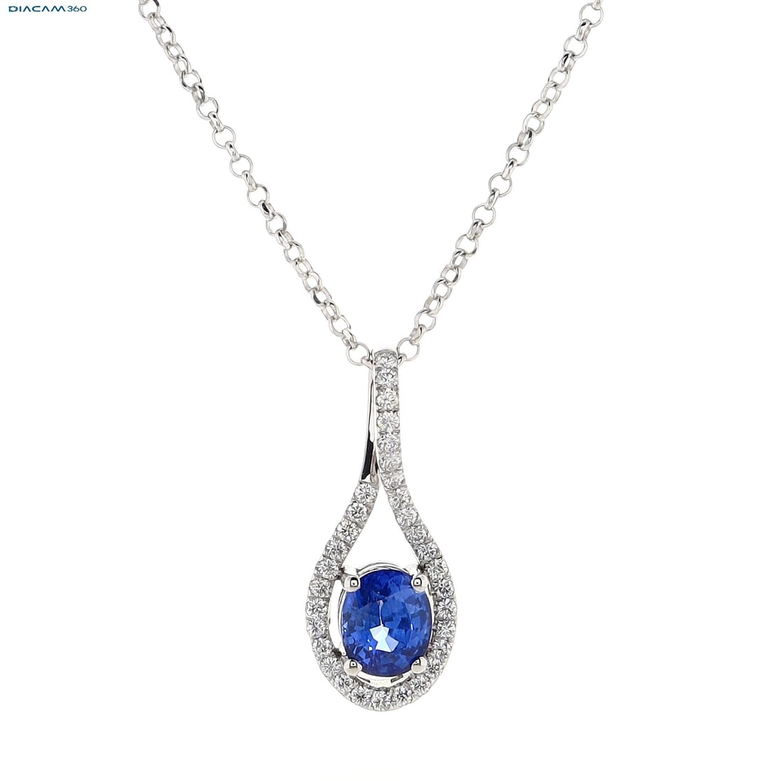 2.07cttw Natural Sapphire & Natural Diamond Necklace 14K Gold 4.84 gr: Title:2.07cttw Natural Sapphire & Natural Diamond Necklace 14K Gold 4.84 gr Description:Category: Necklace | -- Gold -- | Type: 14K | Gr: 4.84 gr | -- Center Stone -- | Stone: Sapphire | Type: Natural