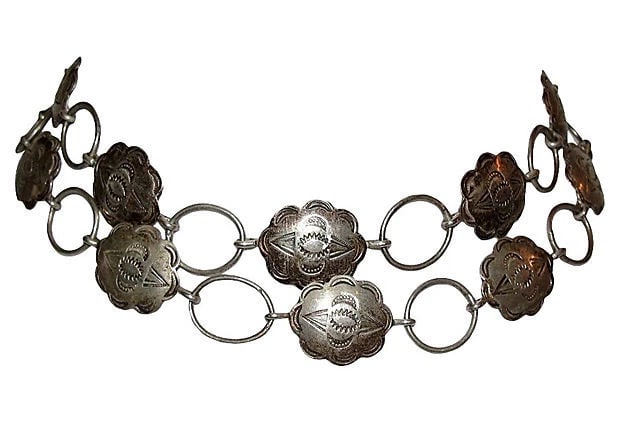 Sterling Silver Concho Necklace (1 of 8)