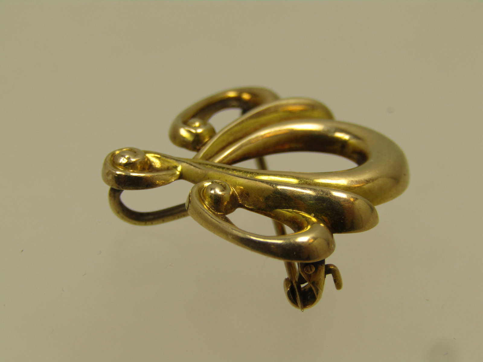Vintage 10kt Watch Holder Brooch, 1920's, Signed - 4
