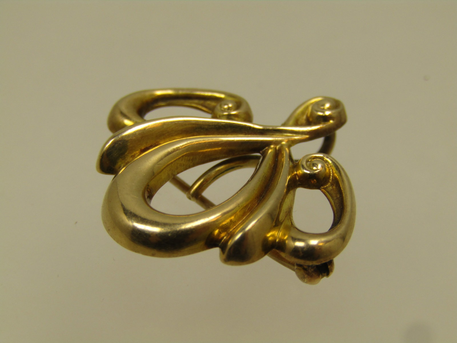 Vintage 10kt Watch Holder Brooch, 1920's, Signed - 5