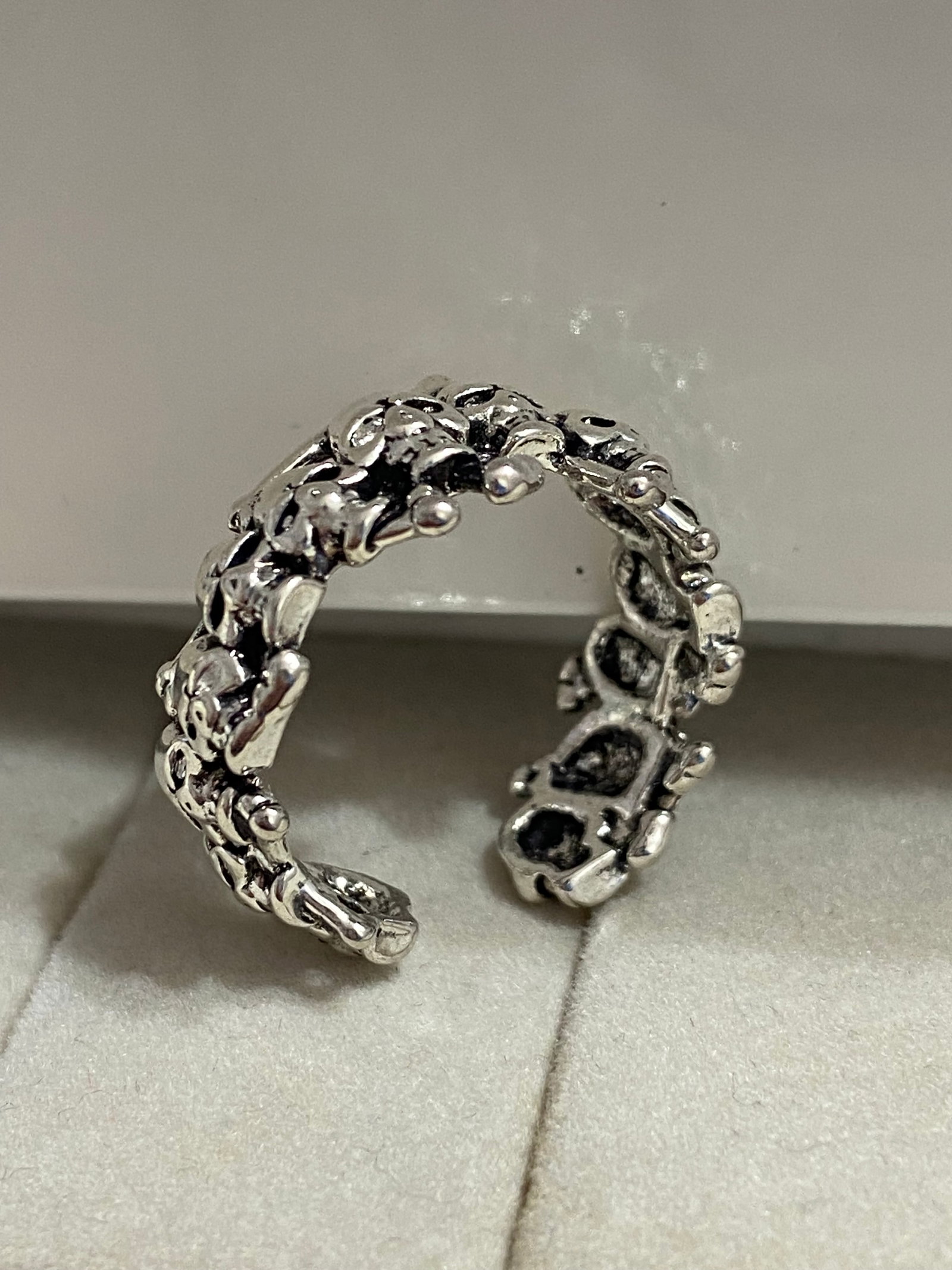 925 silver skulls Gothic ring - 6