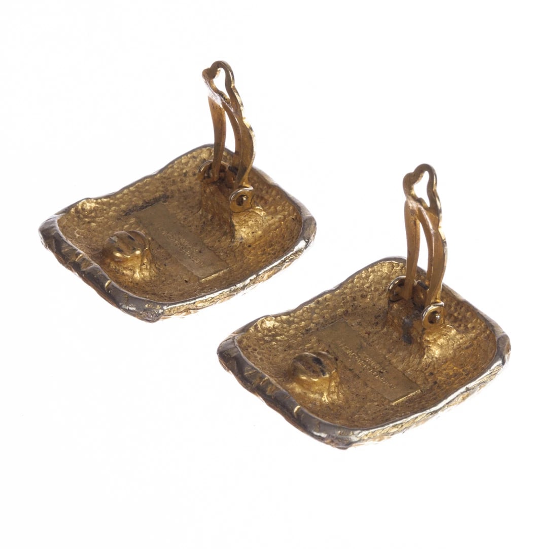 Givenchy Monogram Rectangular Nugget Earrings - 3