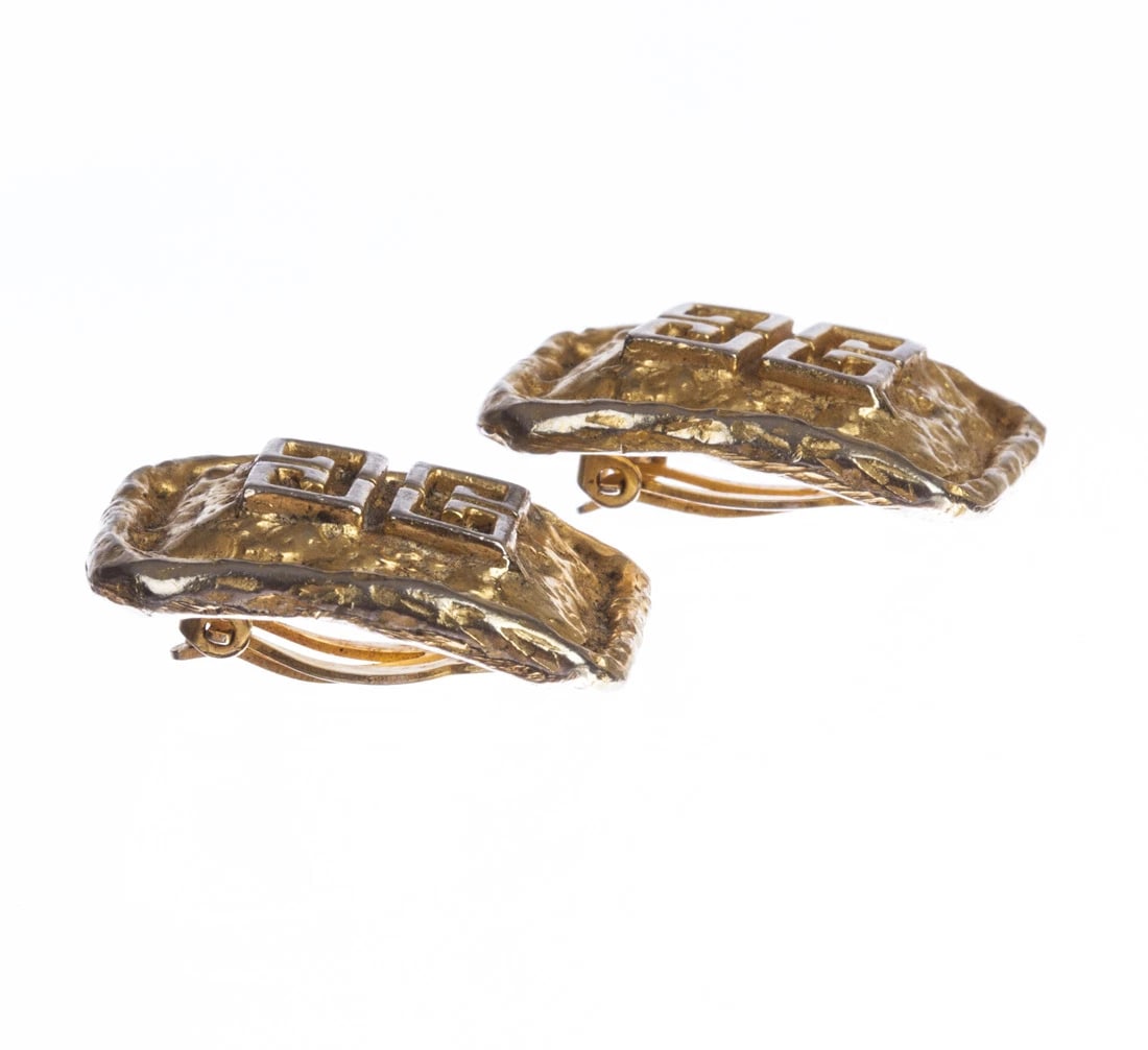 Givenchy Monogram Rectangular Nugget Earrings - 4