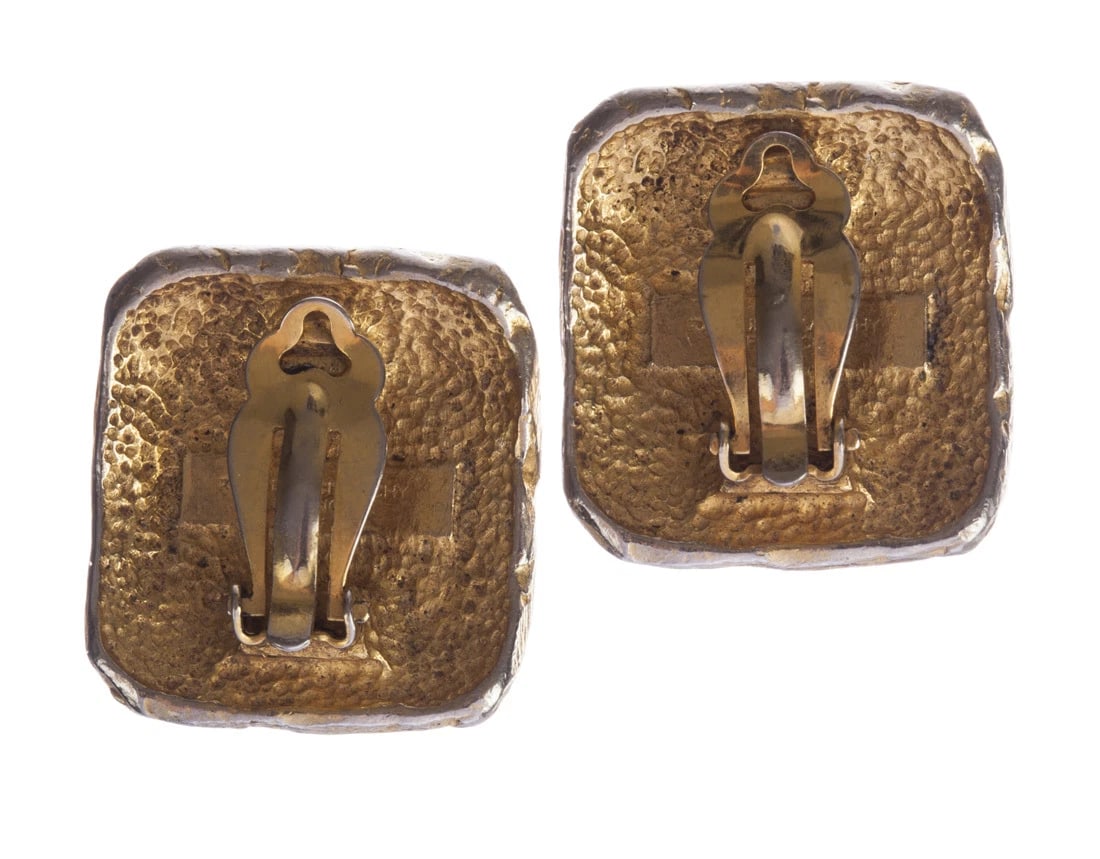 Givenchy Monogram Rectangular Nugget Earrings - 5