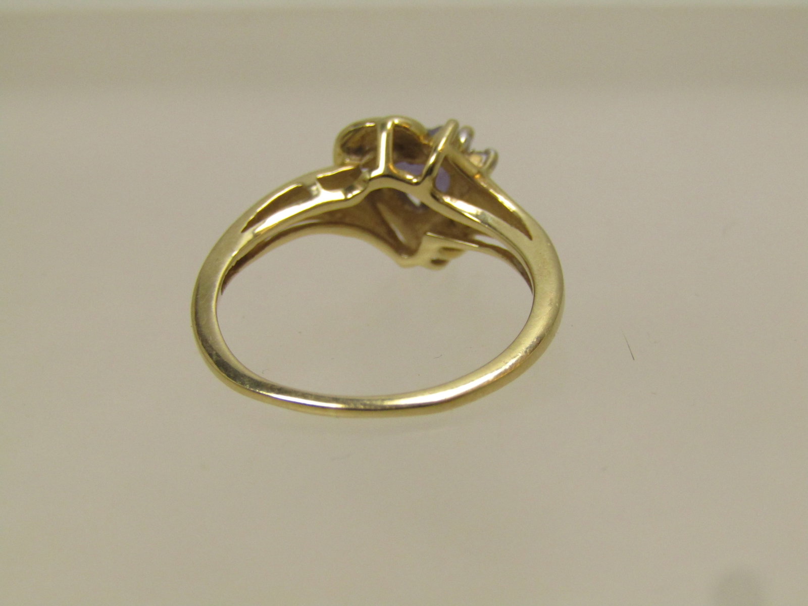 Vintage 10kt Tanzanite Heart & Diamond Ring, Sz. 6, 1980's, Signed - 5
