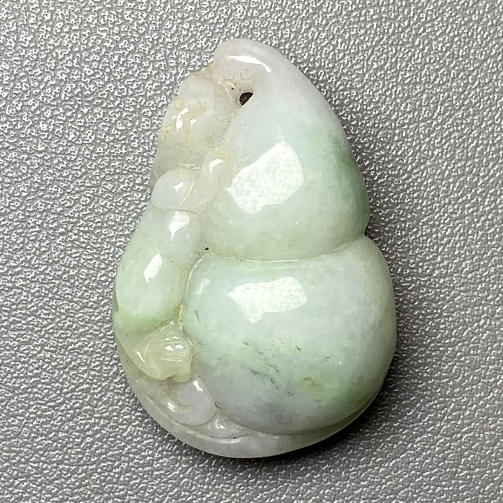 Antique Chinese Natural Jadeite Jade Carved Gourd and Mythical Creature - 15