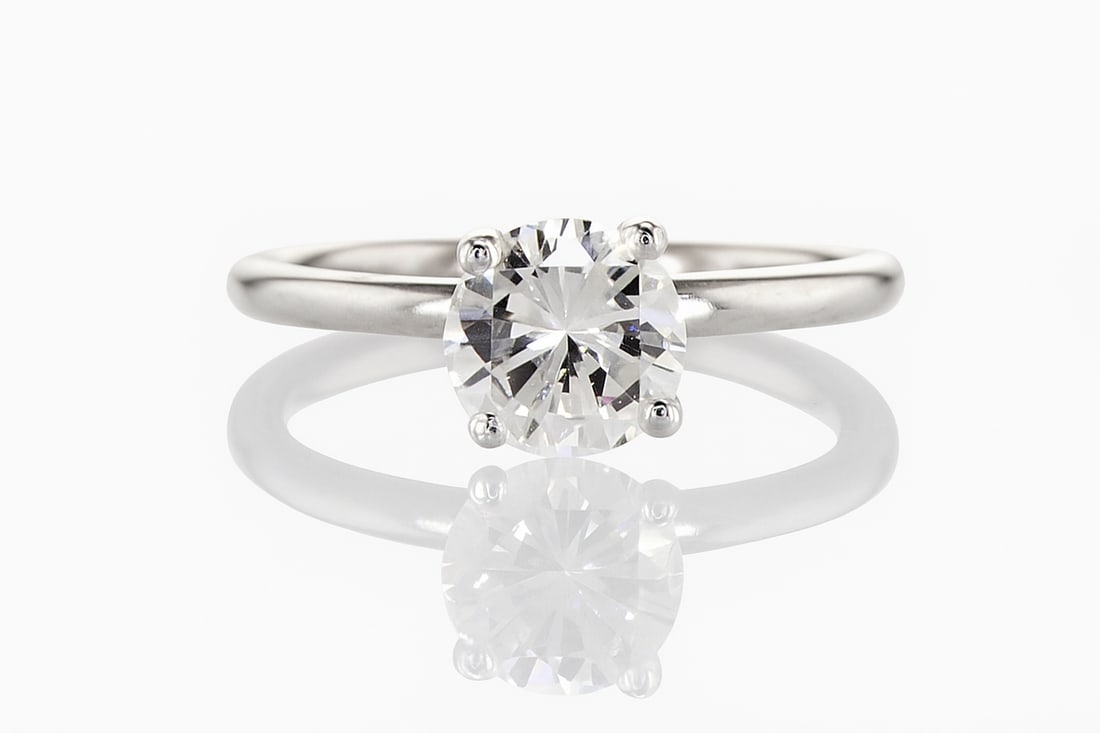 1.12cttw Natural Diamond Ring 14K White Gold 2.65 gr (1 of 9)