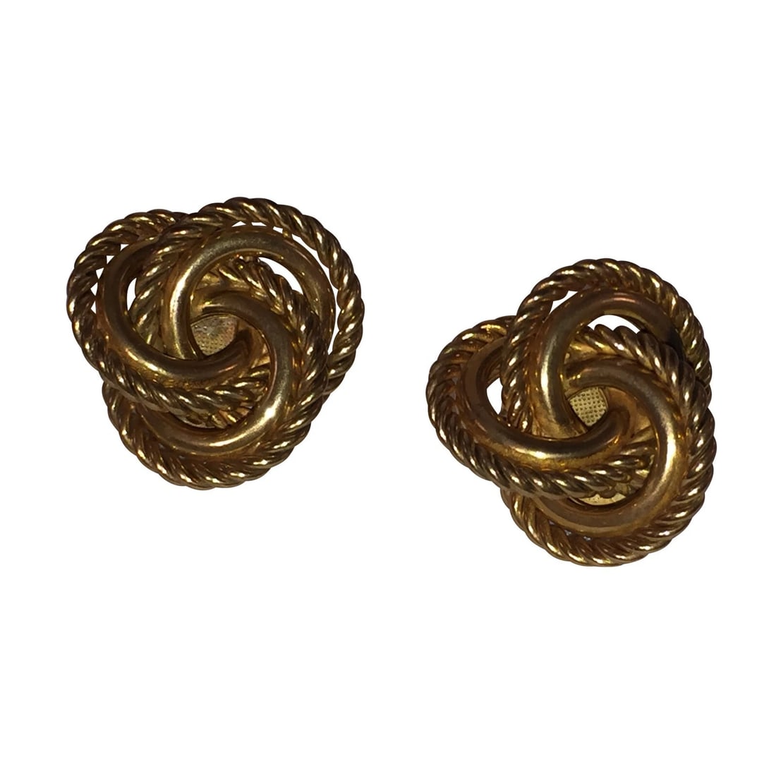 Miriam Haskell Love Knot Interwoven Brass Earrings (1 of 6)