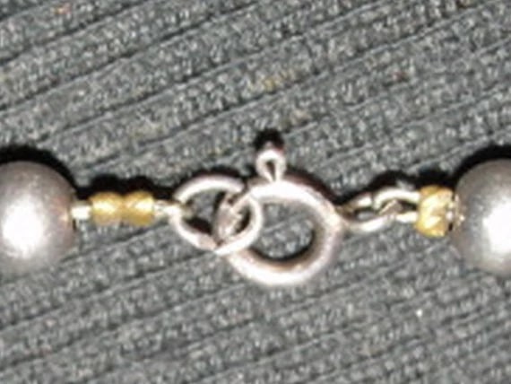 Sterling Silver Round Graduated Bead Necklace - 5