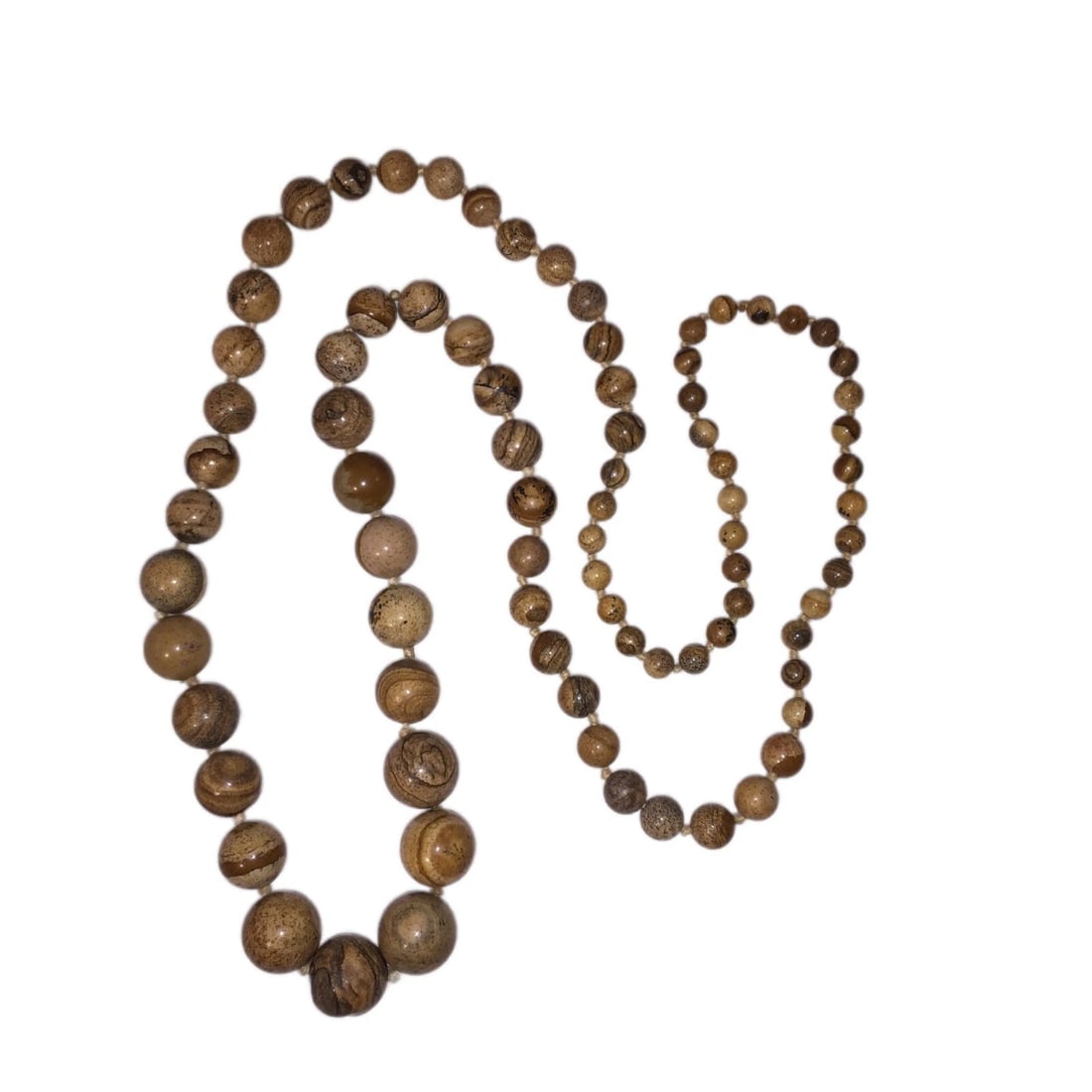Picture Jasper Graduated Bead Necklace - 3