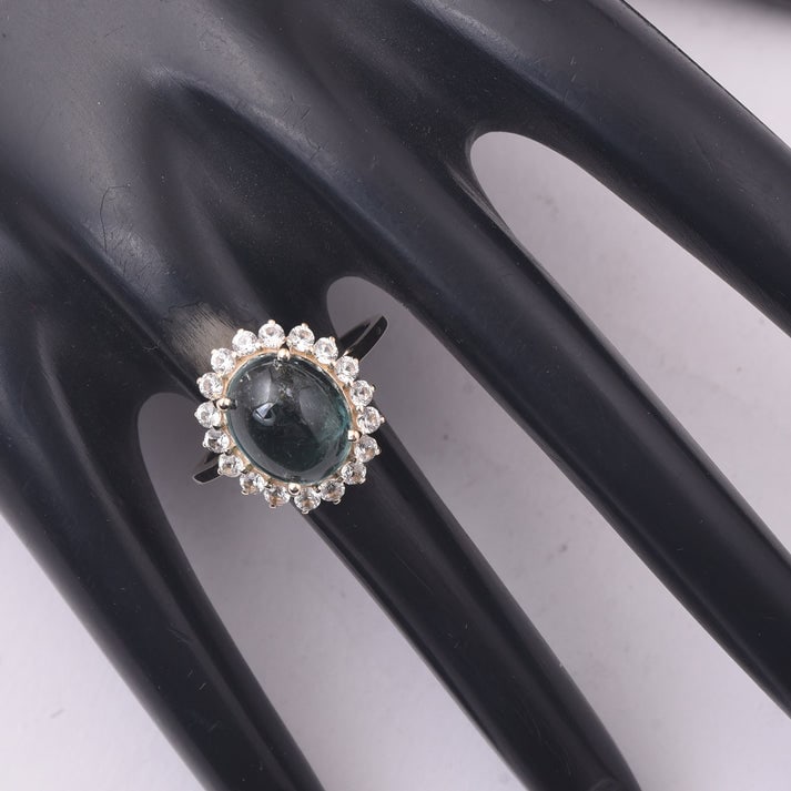 5.32 Ct Oval Tourmaline 9K Gold Ring - 2