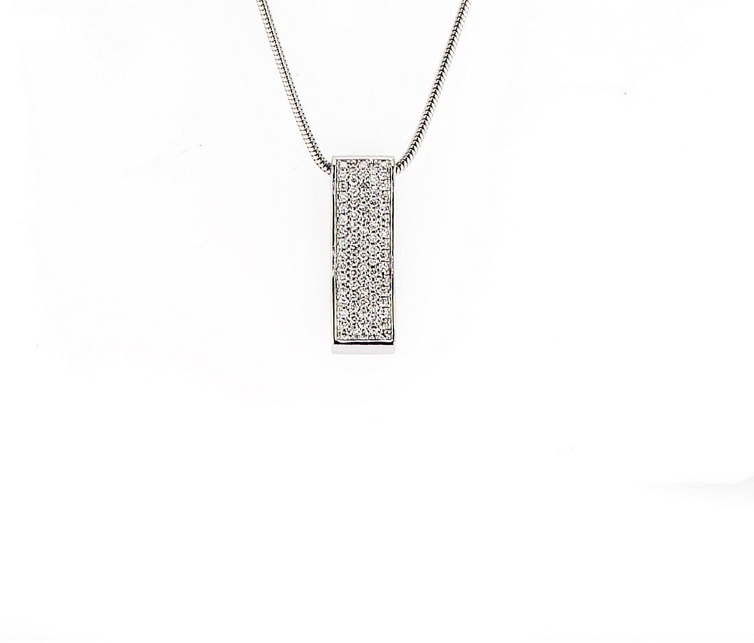 0.78cttw Natural Diamond Necklace 14K White Gold 8.72 gr (1 of 6)