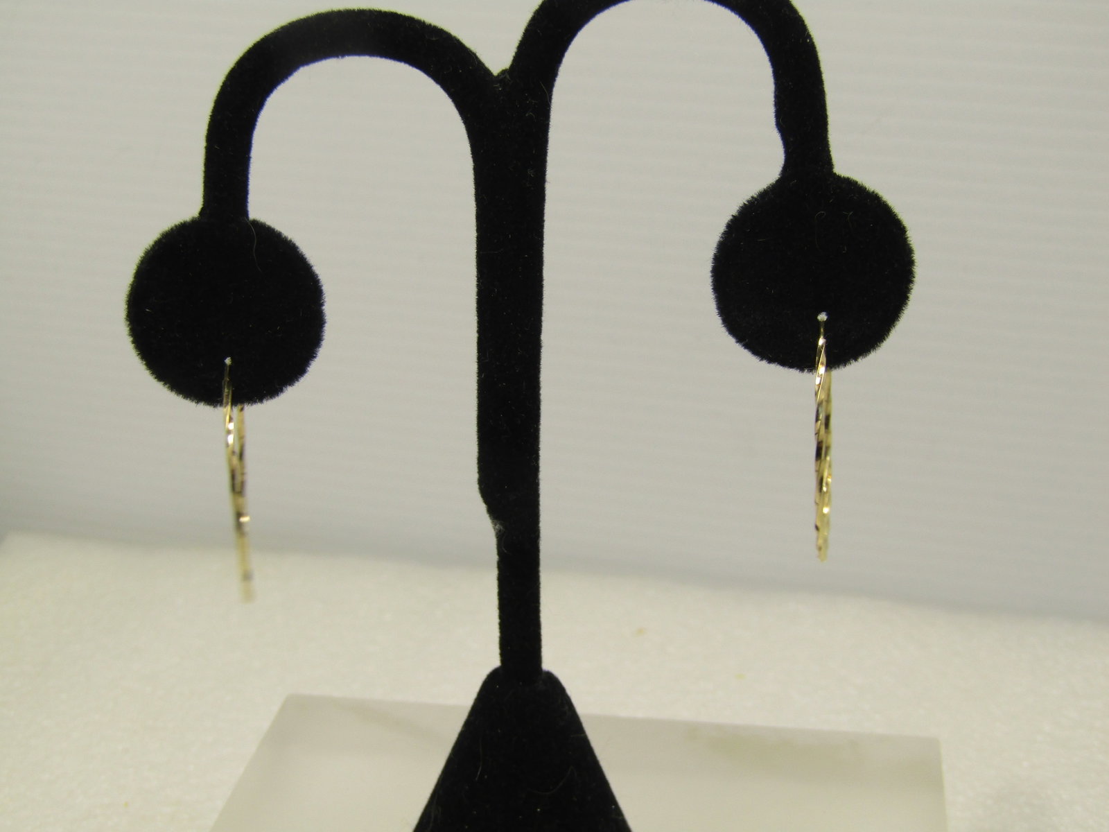 Vintage 14kt Twisted Hoop Earrings, 1-1/8", 1970's-1980's - 3