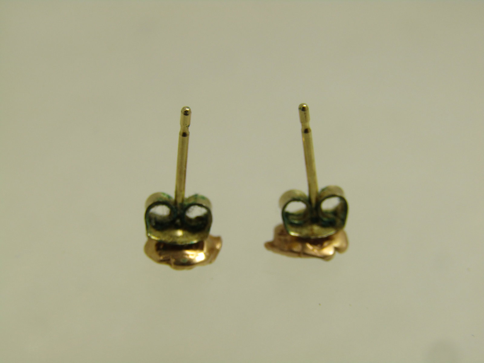 Vintage 14kt Gold Rose Earrings, Studs, Signed MA, 1980's - 6