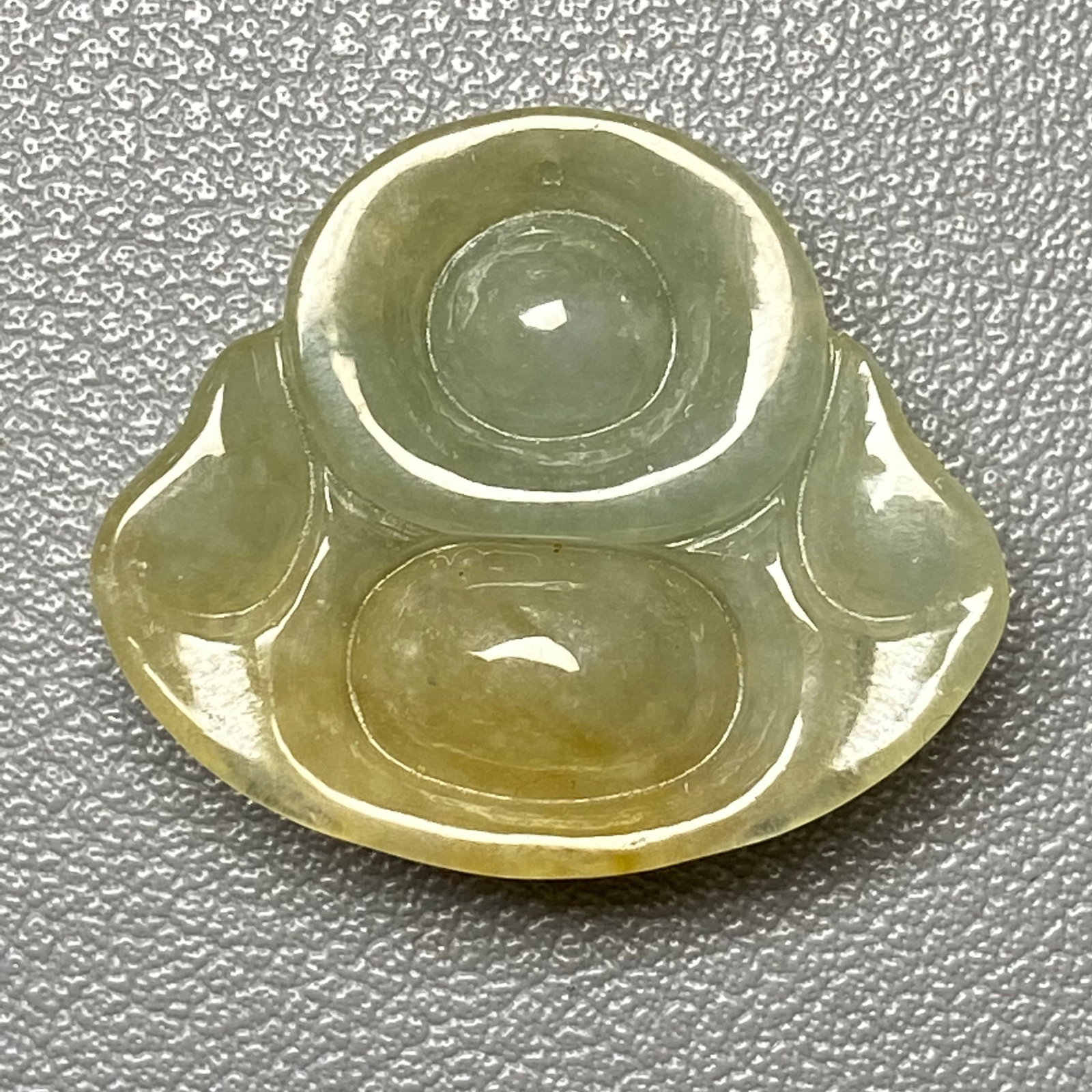 Natural Burmese honey-yellow ice jadeite pendant carving Buddha - 2