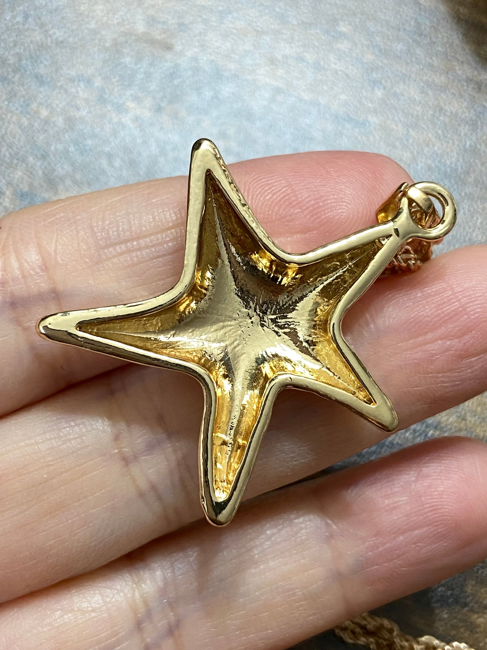 Gold-Plated Starfish Pendant Necklace - 5