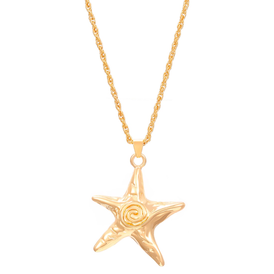 Gold-Plated Starfish Pendant Necklace - 9